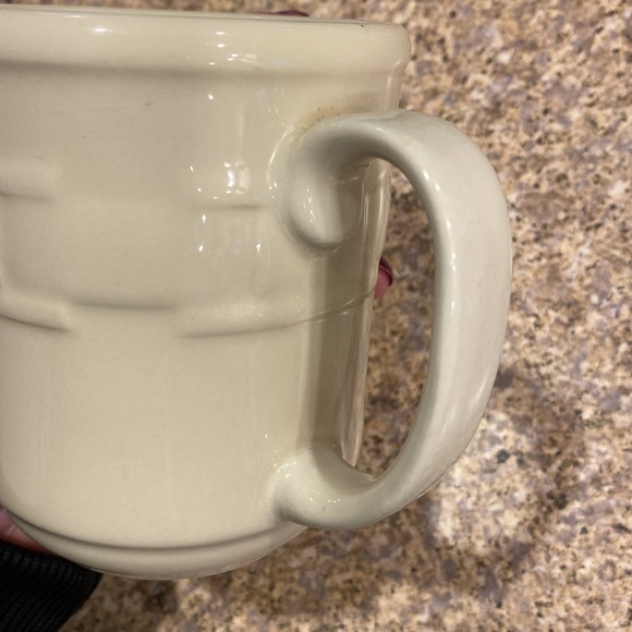 1 Retired Longaberger Ivory Mug Woven Traditions Vitrified Pottery (1 Mug Only) - Picture 8 of 16
